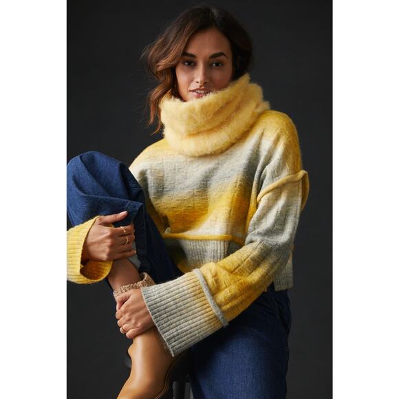 Anthropologie Pilcro Cropped Mock-Neck Sweater - New XL - Picture 2 of 9